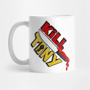 Kill Tony Podcast Fun Fan Logo WIth Microphone and a Knife (White) Mug